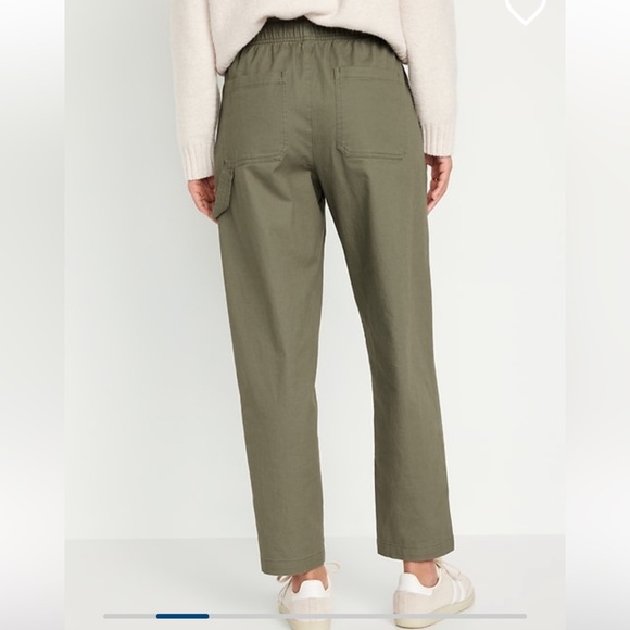 old navy army green pull on utility pants - Picture 2 of 5